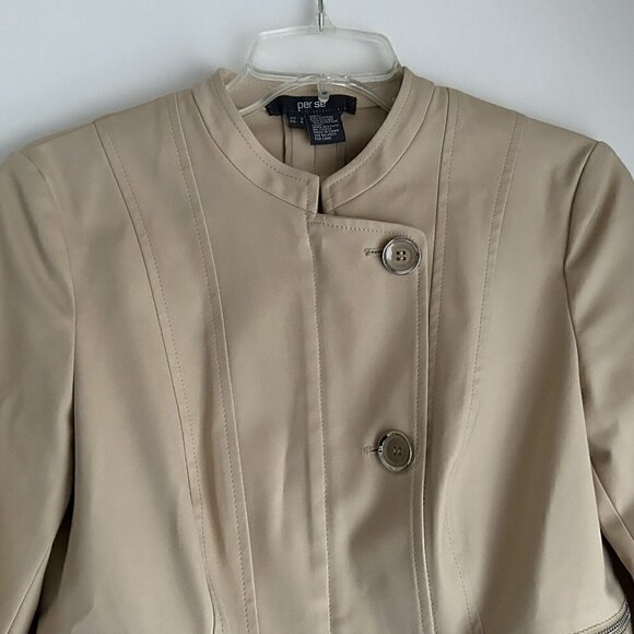 Per Se By Carlisle Womens Size 2 Tan Jacket Blazer‎ - Picture 4 of 12
